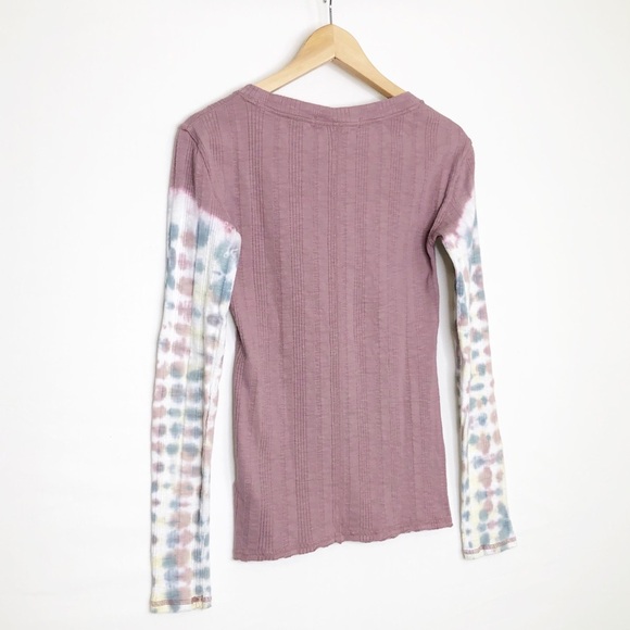 Free People We The Free Big Sur tie-dye, long sleeve ribbed top - Picture 11 of 13